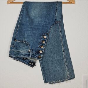 Kenneth Cole Women's Cut-Off High-Rise Buttons Fly Cropped Denim Jeans, Size 6
